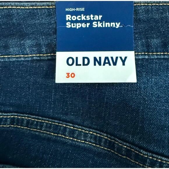 X3 NWT Old Navy Jeans Size 30 Plus Size Rockstar Super Skinny Denim Jeans Lot - Picture 2 of 5